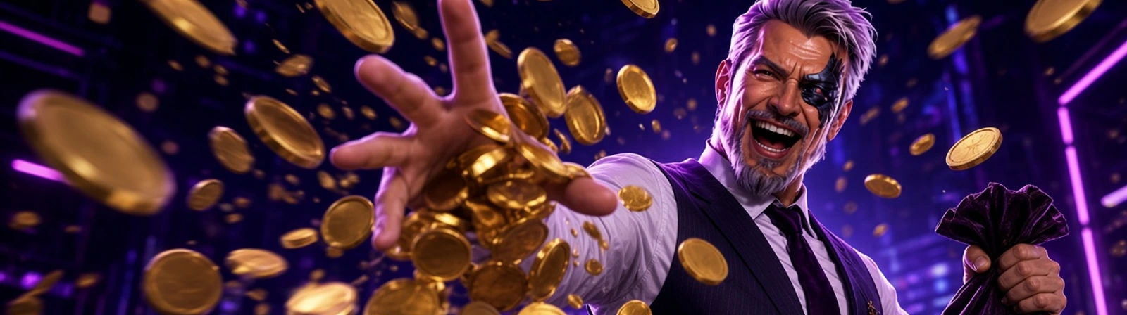 Valter Casino gold coins celebration banner
